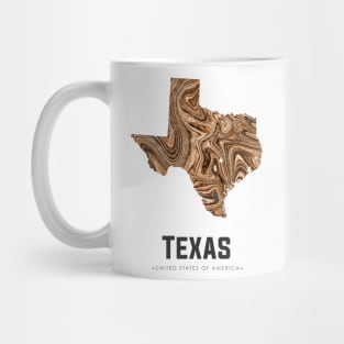 texas state map abstract golden brown Mug